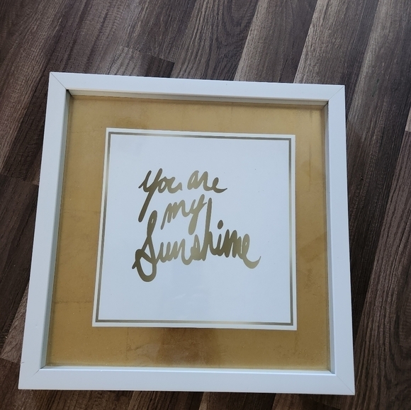 Other - You Are My Sunshine Gold and White Framed Photo Perfect for a Nursery.